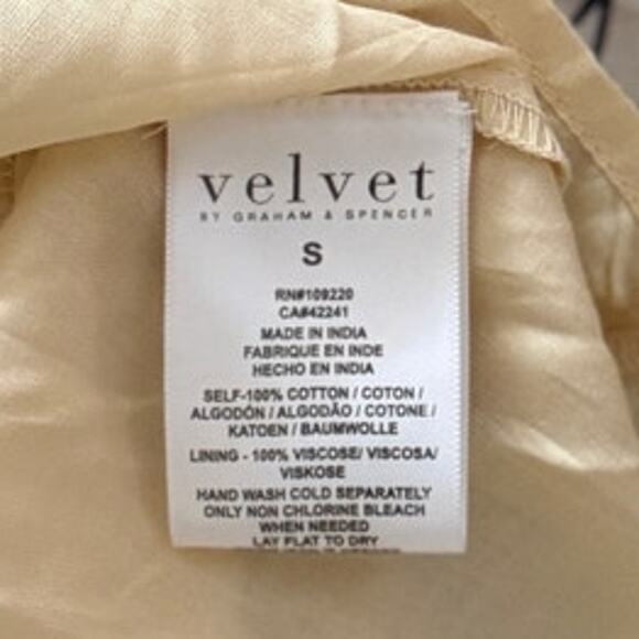 VELVET BY GRAHAM SPENCER NWOT KEELIN Floral Tiered 3/4 Bishop Sleeve Dress S - Picture 6 of 7